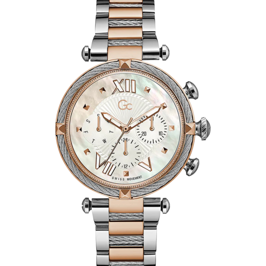 JAM TANGAN WANITA GUESS COLLECTION GCY16002L1 Y16002L1 Y16002 L1 CABLLECHIC ANALOG SILVER ROSEGOLD C