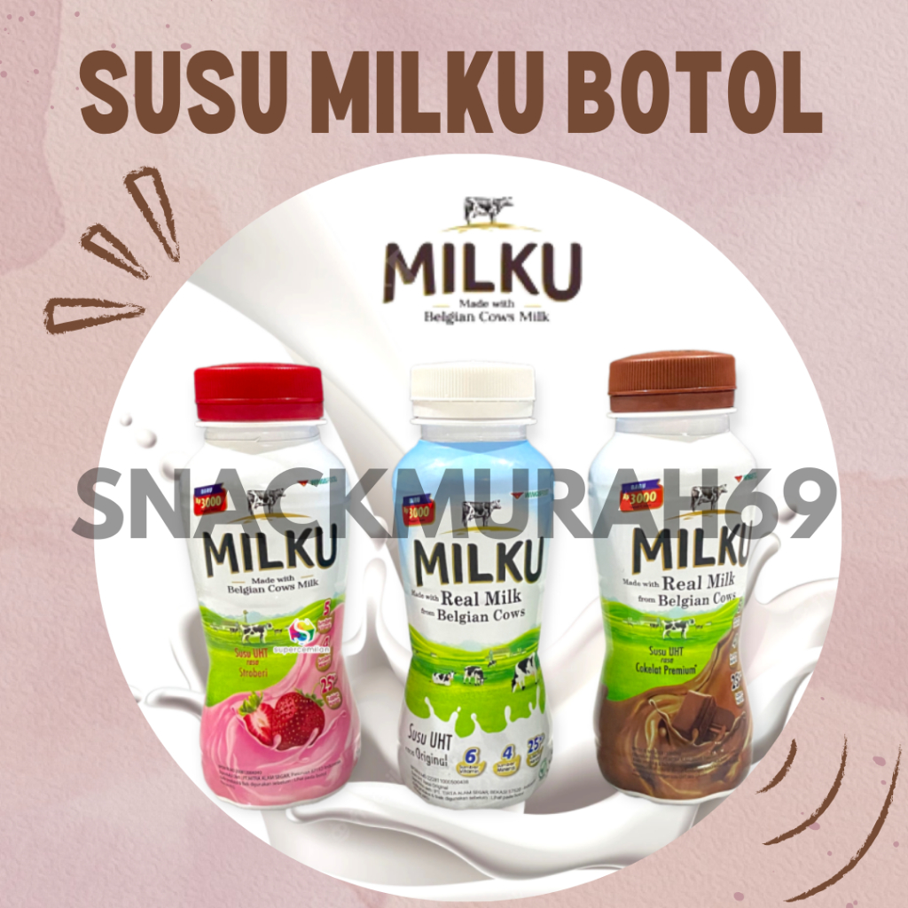 

Milku Susu UHT Botol All Varian 200 ml | Susu UHT