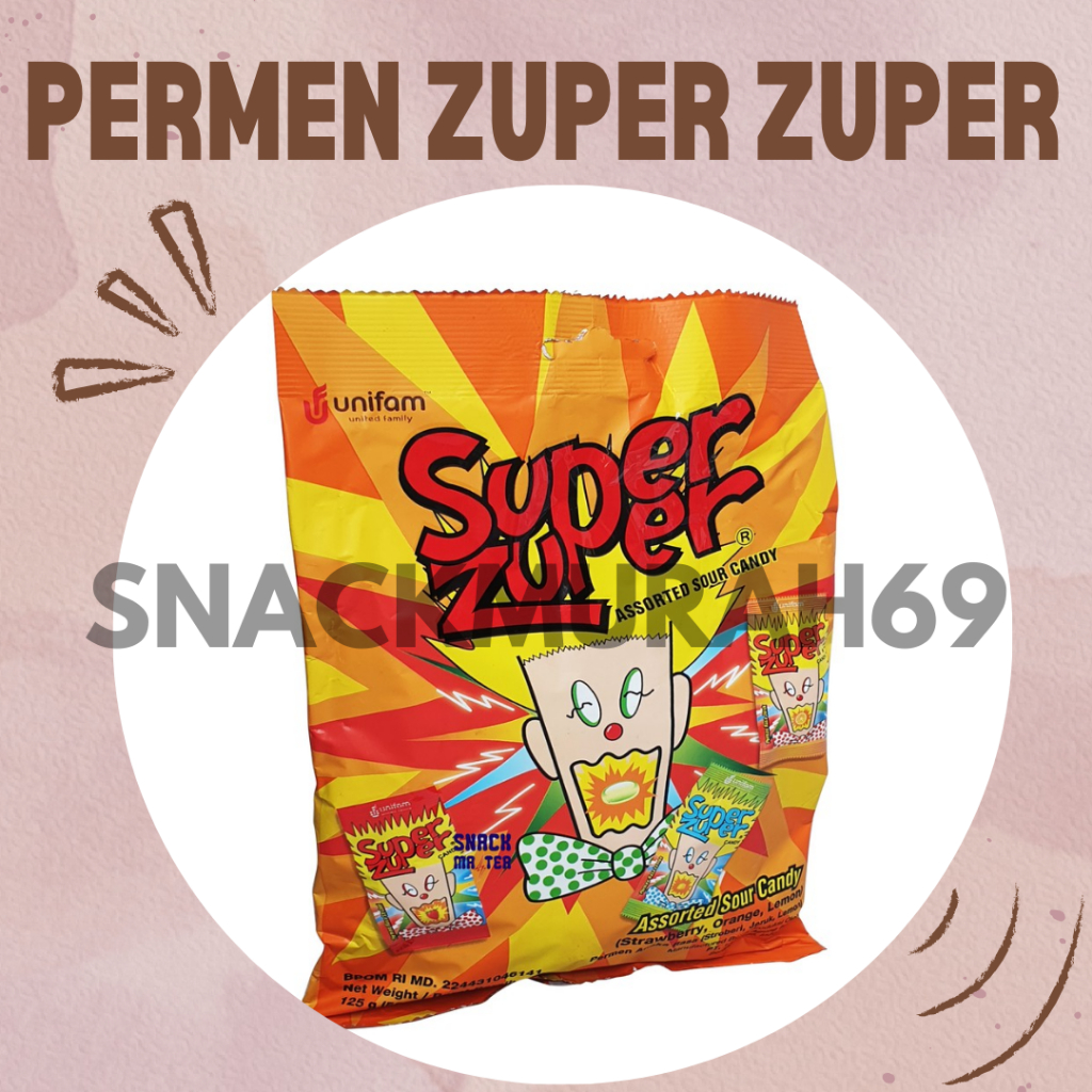 

Super Zuper Permen Asam Aneka Rasa 50 pcs | Permen Asam