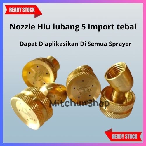 Nozzel Lubang 5 Gepak Sprayer Import HIU Original | Nozzle Spuyer Lubang 5 Hiu | Spuyer Lubang 5