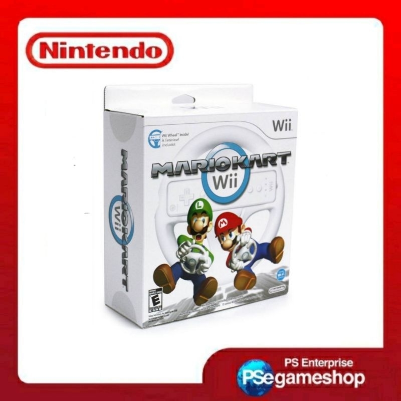Mario Kart Wii (w/ Wii Wheel No game/preloved)