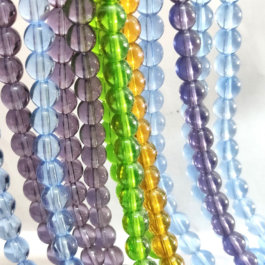 8 mm Manik Mutiara Bulat Bening Acrylic