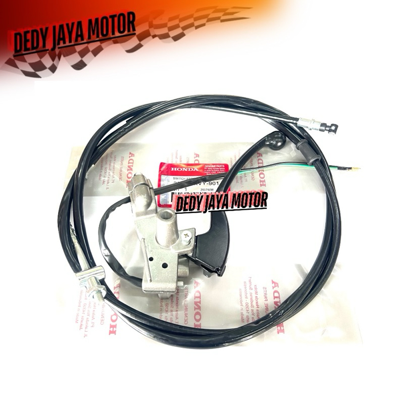 Kabel Rem Belakang Beat Karbu Sepaket + Dudukan Spion Kiri + Handle Rem kiri Hitam + Bonus Switch Re