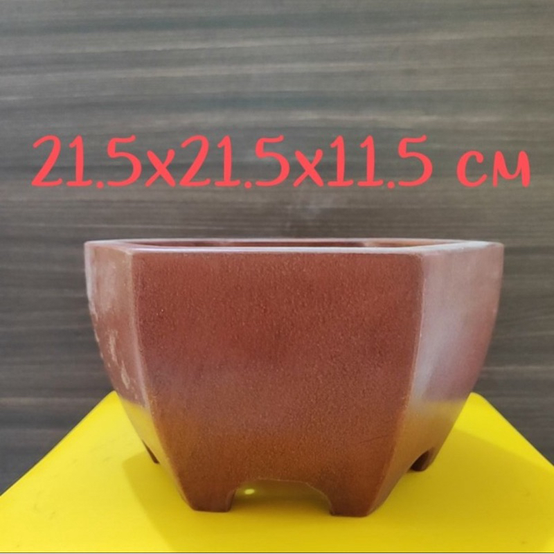 Authentic Yixing Zisha Handmade Fined Hexagon Bonsai Pot