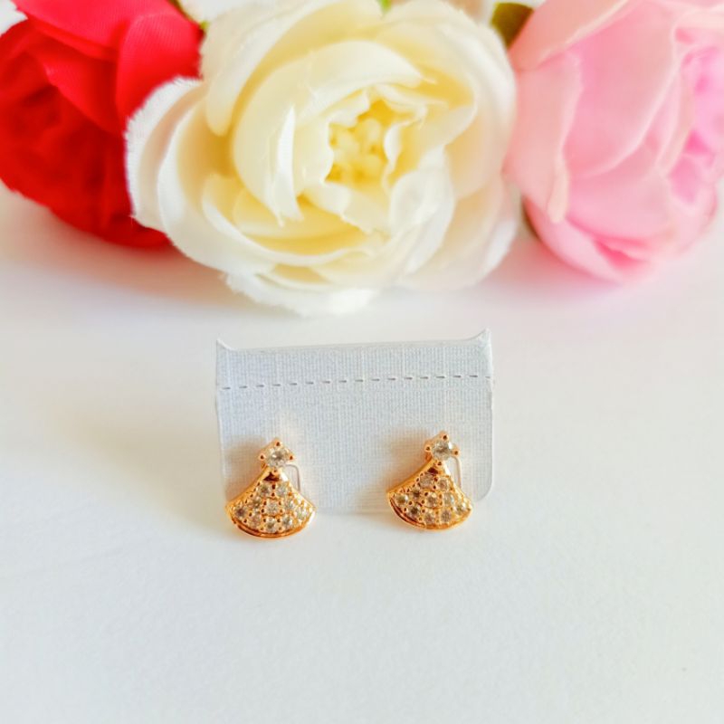Anting-anting model tusuk anak/remaja lapis emas
