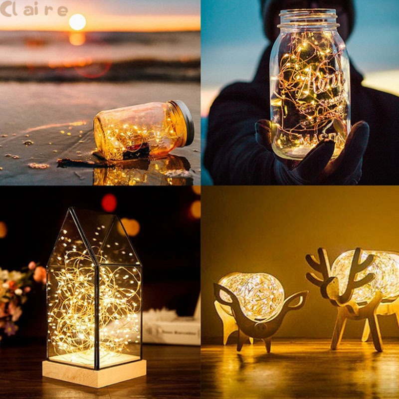 Lampu Tumblr Kawat Mini 1& 2 Meter Lampu Hias Dekorasi Gift Box Bucket Balon Fairy Light Led Murah/ 