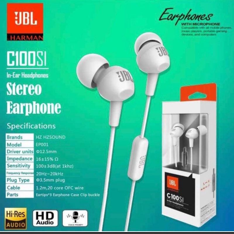 headset kabel JBL C100Si
