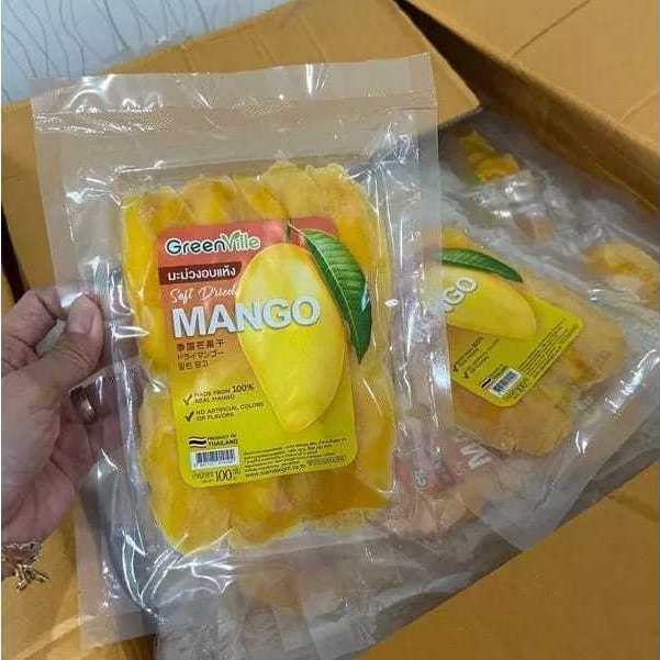 

READY STOCK Dry Mango 100gram Green Ville, Dried Mango Asli BKK