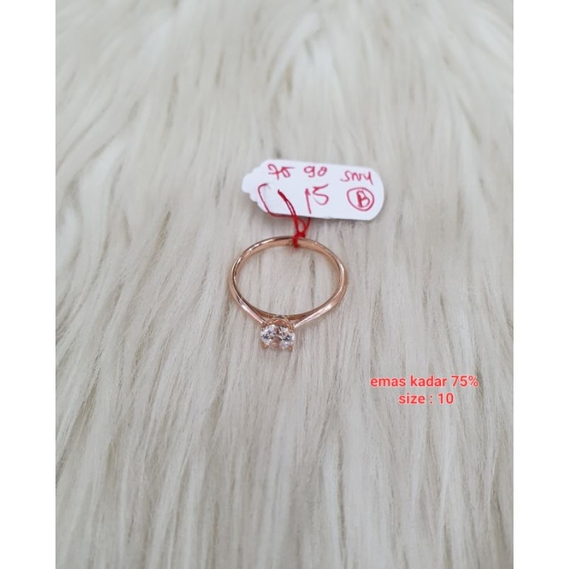 cincin italyimport rosegold emas kadar 75% berat 1,5gram size : 10