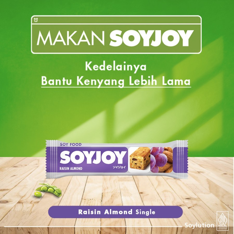 

Soyjoy Raisin Almond Satuan Bar 30gr | Single Pack Soyjoy Raisin Almond | Soyjoy Almond Coklat | Soyjoy Danish Cheese | Soyjoy Strawberry | Soyjoy Raisin Almond | Otsuka | Pocari | Ion Water | Oronamin C | Fibe Mini