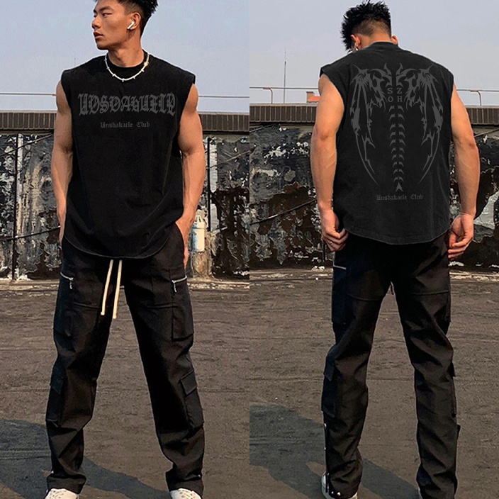 55 COD kaos gym priakaos tanpa lengantanktop pria jumbo