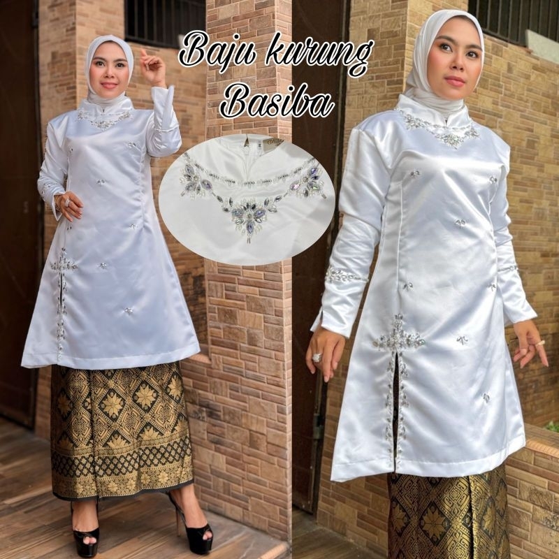 gamis baju kurung basiba full payet // wisuda//seragaman//nikah//muslim