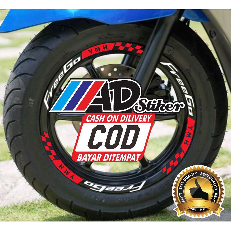 CUTTING STIKER LIST VELG YAMAHA FREEGO RING 12 BAN DONAT