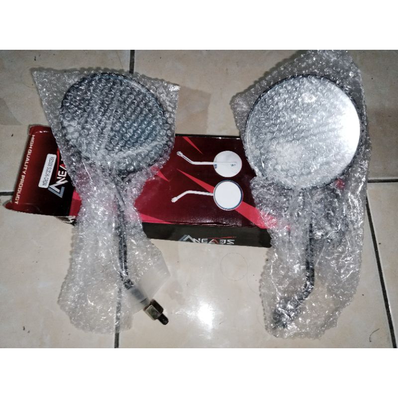 kaca spion motor/sepeda listrik copotan molis. bekas seperti baru