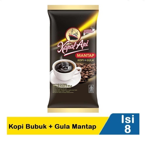 

Kapal Api Mantap Kopi + Gula isi 8 Sachet x 25 gr