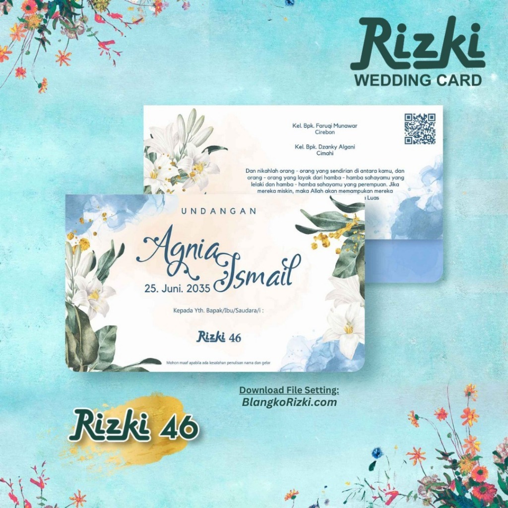 BLANGKO RIZKI 46 - BLANGKO UNDANGAN RIZKI - BLANGKO UNDANGAN KOSONGAN