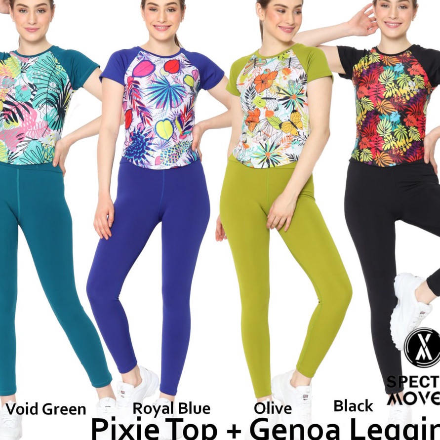 KP8 Baju Senam MXXL PIXIE TOP Legging GENOA Dijual Terpisah kaos senam murah atasan zumba celana sen