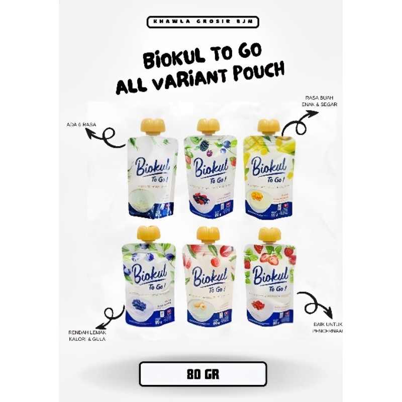 

BIOKUL YOGURT TO GO DRINK SEHAT SEGAR POUCH 80 GR ALL VARIAN RASA PLAIN BLUEBERRY STRAWBERRY MIX BERRY LYCHEE MANGO