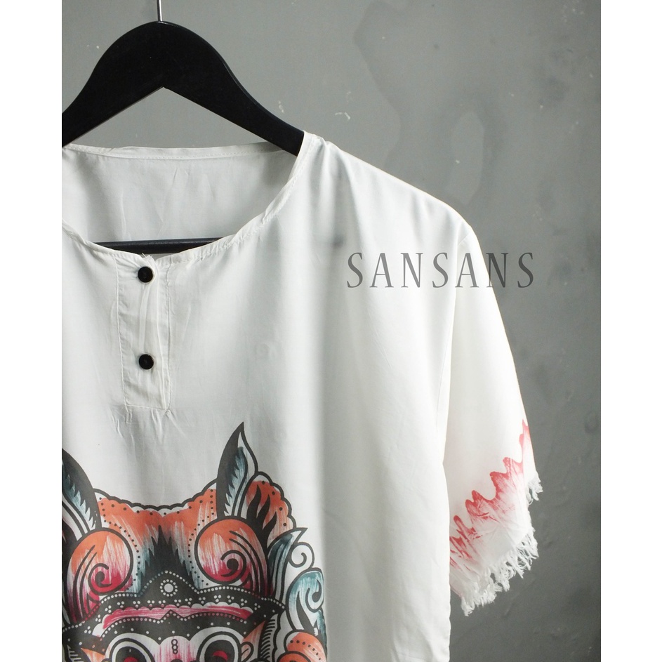 Stok terbaru Atasan Baju Barong Bali Khusus Warna putih  Baju Barong Bali Pria Dan Wanita  Baju Bali