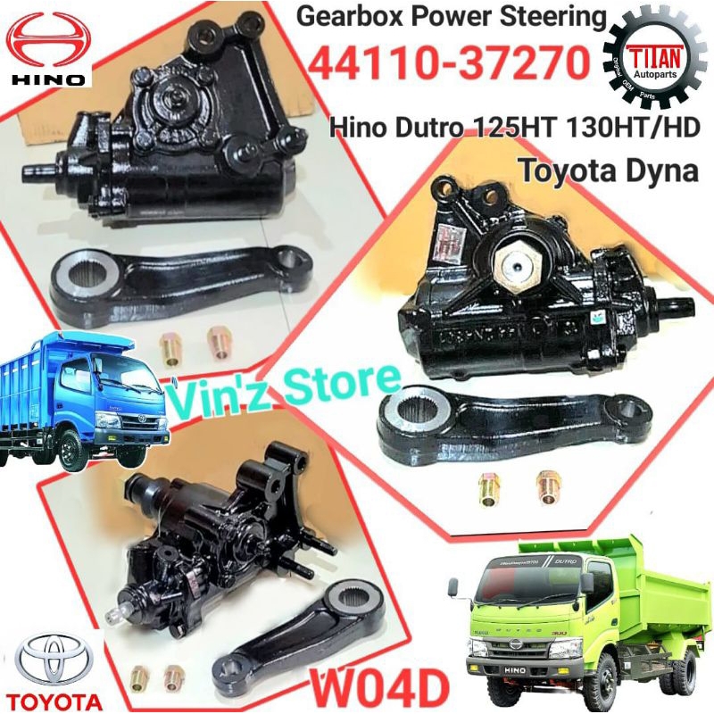 GEARBOX POWER STEERING WORM BOREM STIR HINO DUTRO 125HT 130HT/HD DYNA SAURUS HT125 HT130 W04D ASLI T