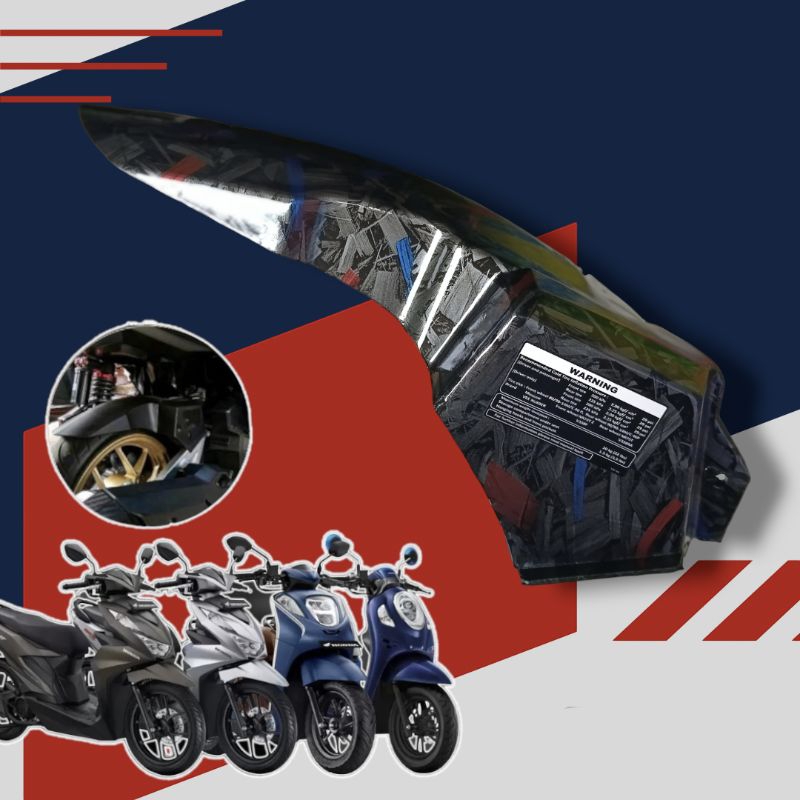 Hungger "Spakbor kolong" Carbon FORGED WARNA Honda beat CBS//BeaT DELUX//Beat street//Scoopy//Genio/