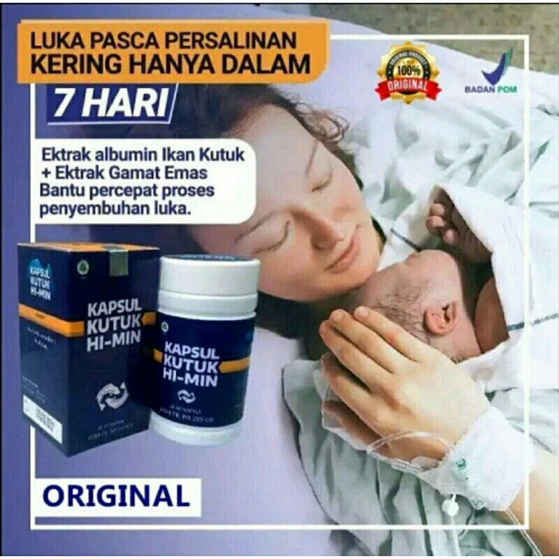 Kapsul KUTUK NATURAFIT HI MIN 60 Kapsul DIJAMIN ASLI ORIGINAL HIMIN EKSTRAK IKAN GABUS Dapat Menyemb