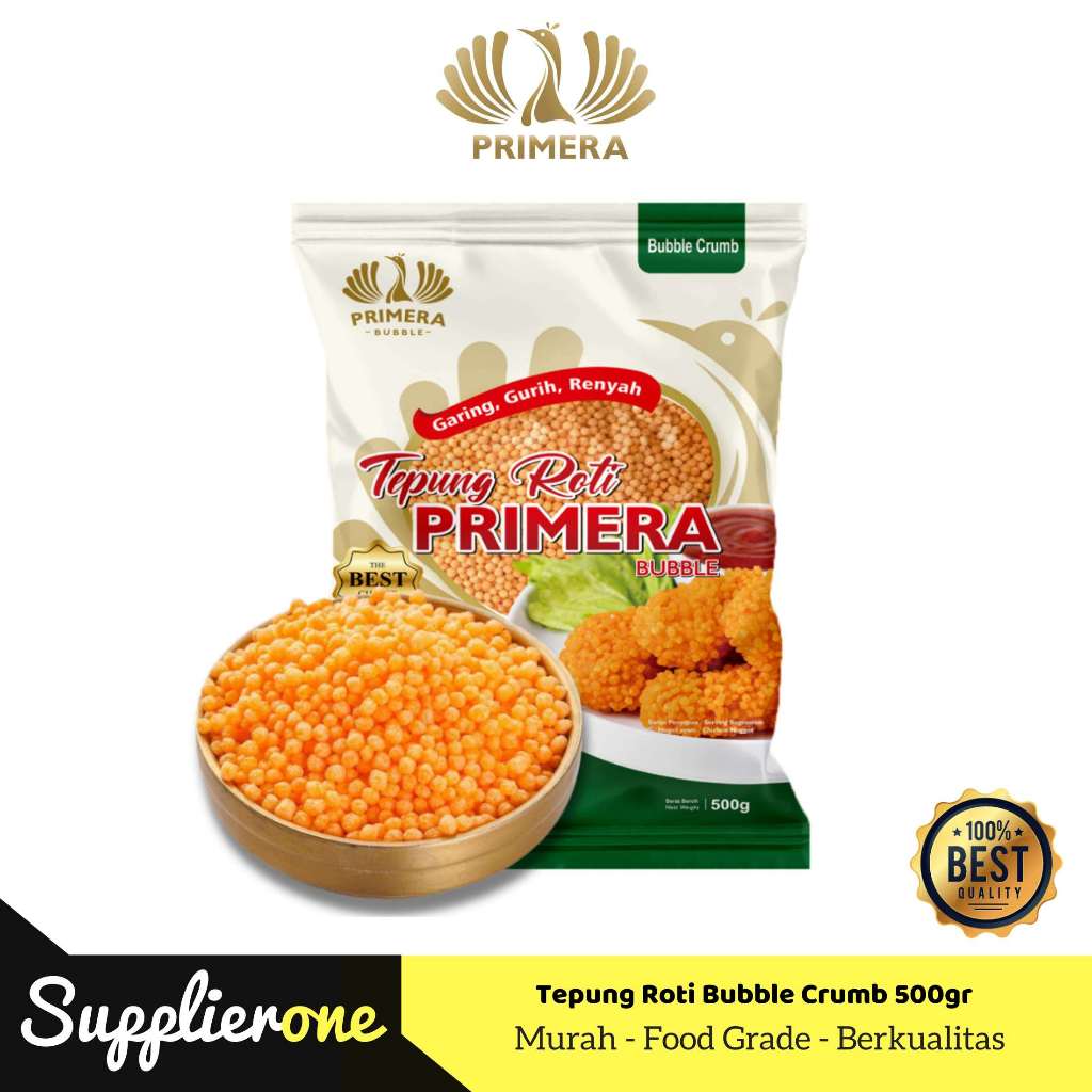 Primera Tepung Roti Bubble Crumb / Bubble Crumb / Buble Crumb Untuk Nugget / Crumble Topping / Tepun