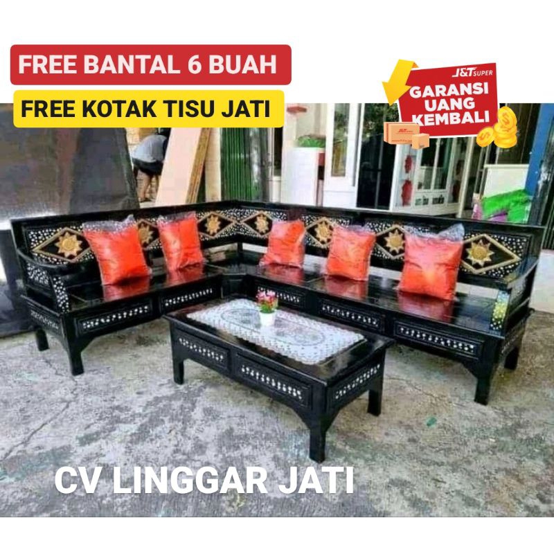 Bangku Kursi Sudut Ruang Tamu Minimalis Kayu