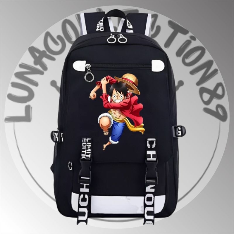 Tas Ransel Anak Sekolah Monkey•D•Luffy One Piece89 Sablon DTF Premium Kekinian Cewe/Cowo Untuk  Smp 