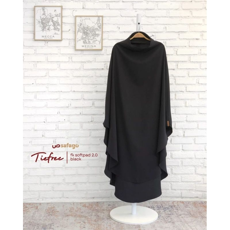 Inam Gallery | Tiefree FK Black Softpad By Safago | French Khimar | Khimar Safago | French Khimar Sa