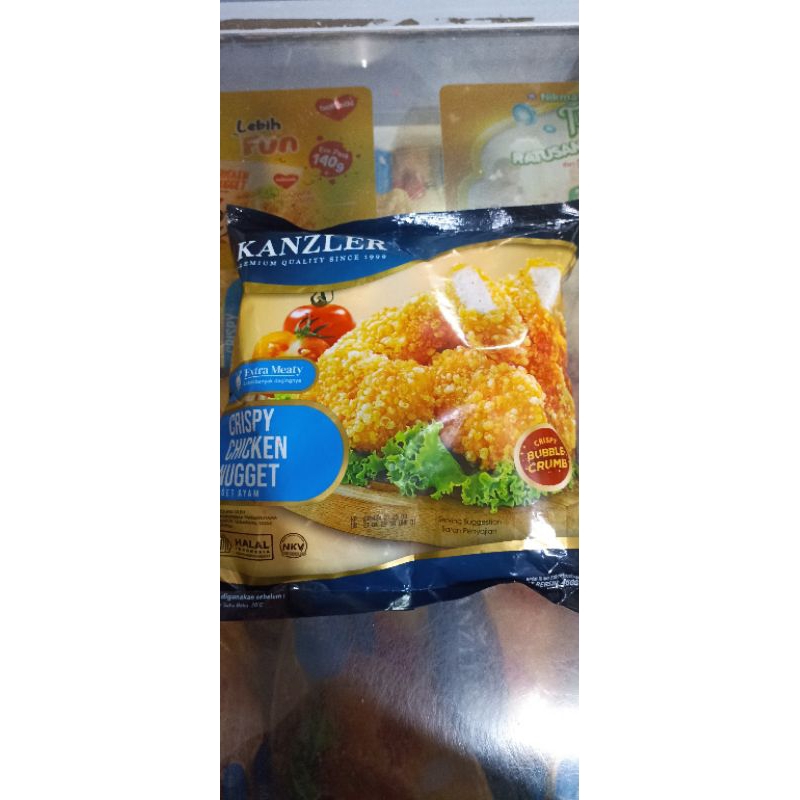 

NUGET KANZLER CRISPY CHICKEN NUGGET 450 gr FROZEN FOODS ENAK LAZIZ MURAH TOP TERLARIS THE BEST BAGUS HALAL SANGAT COCOK UNTUK TAMBAHAN BEKAL ANAK SEKOLAH PEKANBARU DAN SEKITARNYA PENGIRIMAN AMAN READY PEKANBARU BISA COD PANAM RIMBO PANJANG RIAU INDONESIA