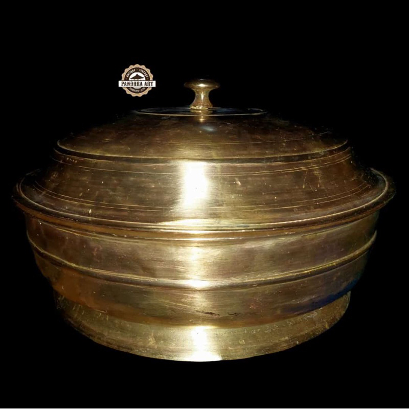 Bokor tutup / abun kuningan kuno PALEMBANG / BANJAR