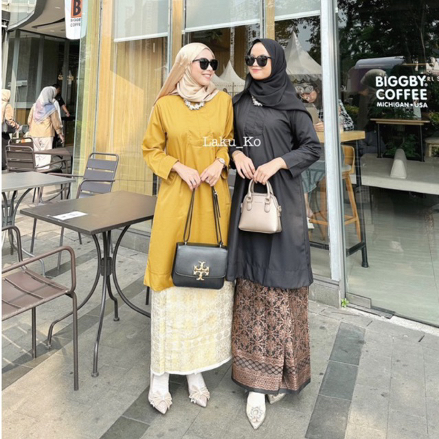 Discount Tunik Toyobo Fodu - Tunik Polos Kondangan - Set Tunik Kondangan - Set Baju Kurung