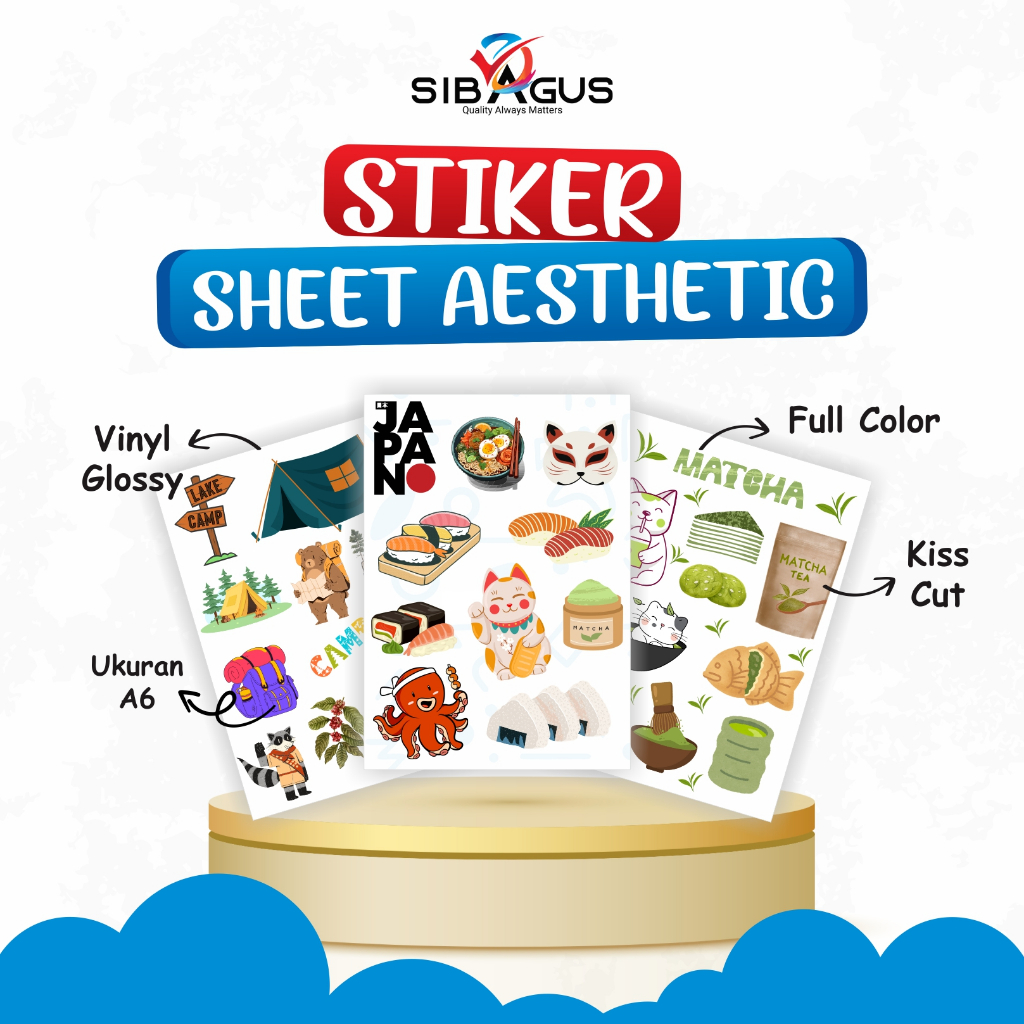 

Stiker Aesthetic Lucu | Stiker Sheet A6 | Stiker Vinyl