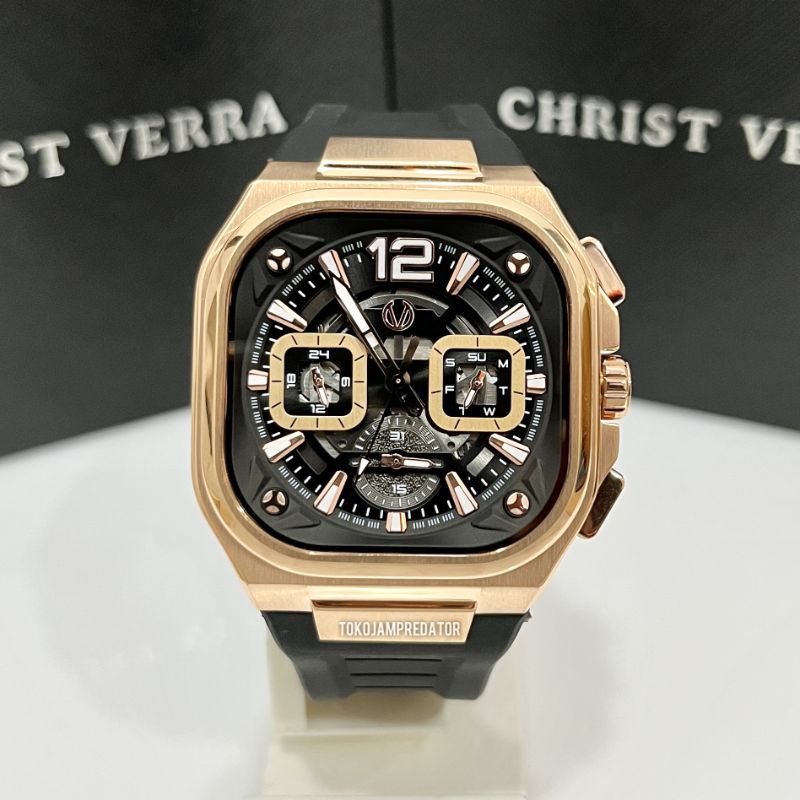 JAM TANGAN PRIA CHRIST VERRA CV 109068G-35 BLK ORIGINAL