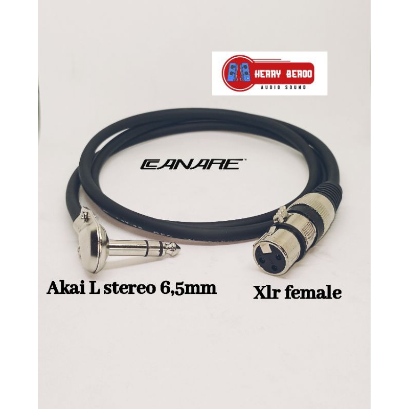 kabel jack akai stereo L to xlr female