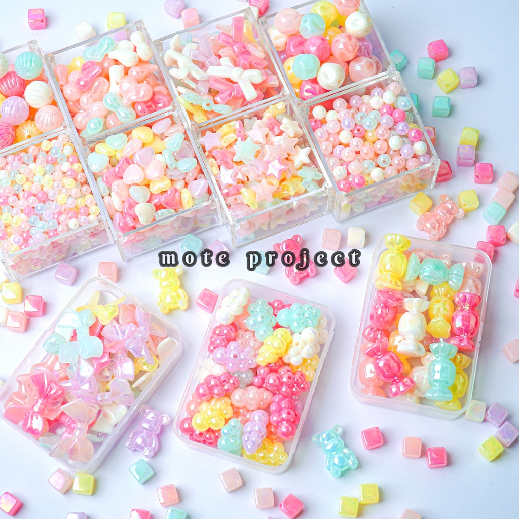 Manik Jelly AB / Mote Candyland Glow Series Kerajinan DIY