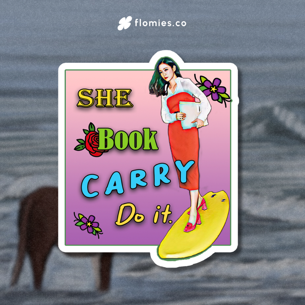 She Book Carry Do It - Lee Chaeyoung fromis_9 / f9 -  Vinyl Sticker Angkotz Jadul K-Pop