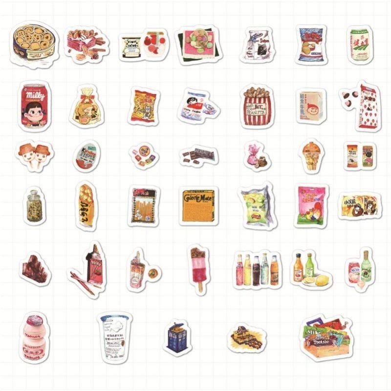 

4 pcs (4 biji) Random Shared/ Deco Sticker Journaling Scrapbooking Cute Journaling Kit