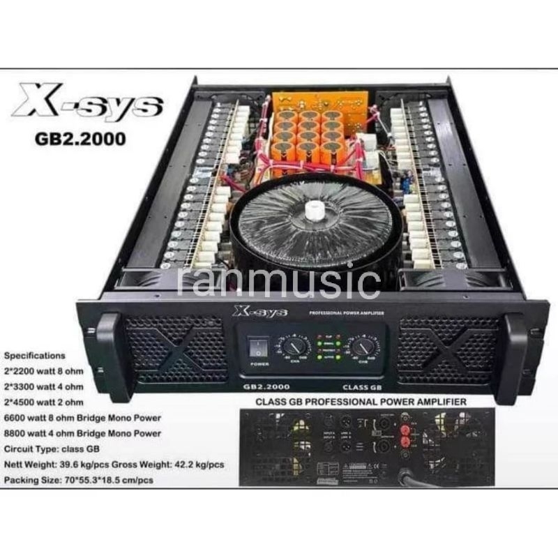 jual POWER X-SYS GB-2.200 2x1500 WATT ORIGINAL XSYS GB 2.2000