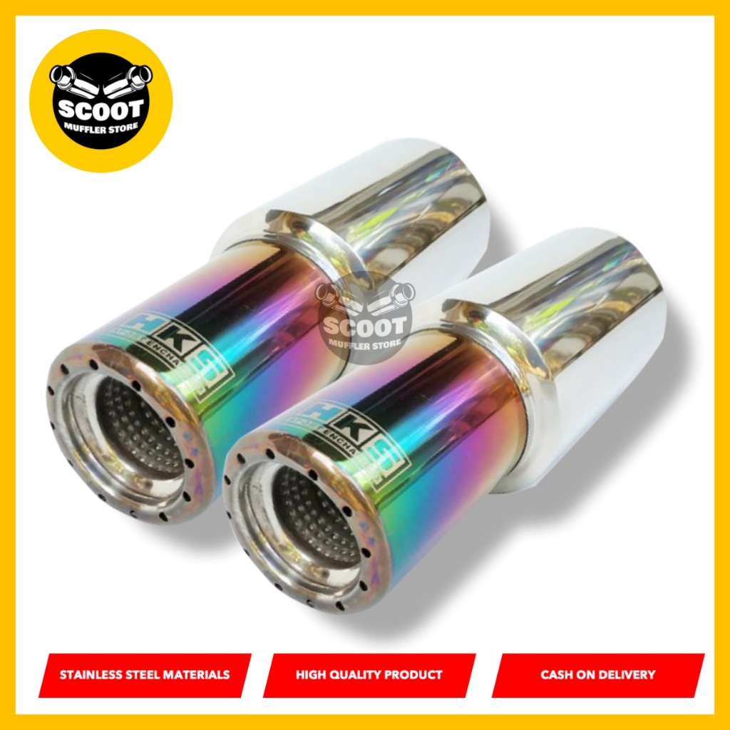 Knalpot racing mobil HKS Sport Rainbow suara bass adem Muffler Saja