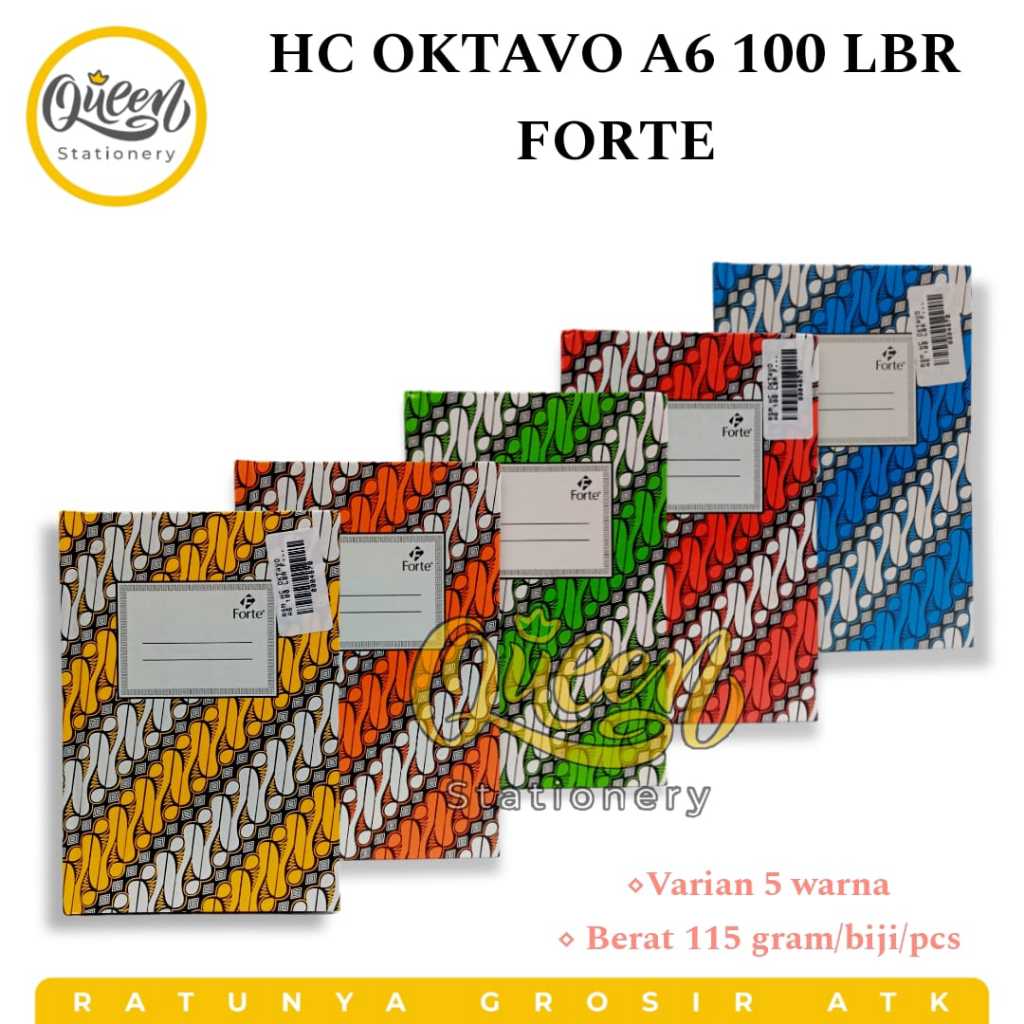 

1 PCS HARD COVER OKTAVO A6 100 LEMBAR FORTE / BUKU OKTAVO 100 LEMBAR SAMPUL KERAS (010394/010305)
