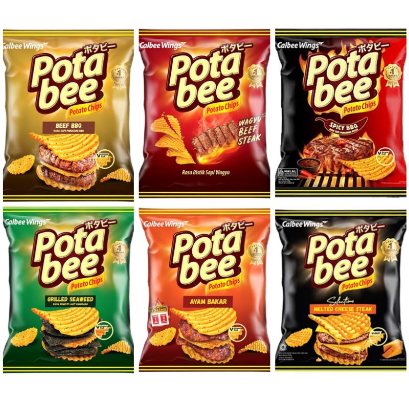 

POTABEE Aneka Potato Chips Ayam Bakar bbq melted cheese wagyu seaweed