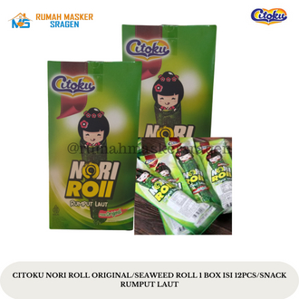 

CITOKU NORI ORIGINAL/SEAWEED ROLL 1 BOX ISI 12PCS/SNACK RUMPUT LAUT