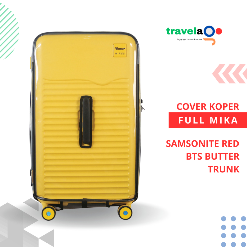 Sarung Koper Full Mika Cover Pelindung Koper Samsonite Red BTS
