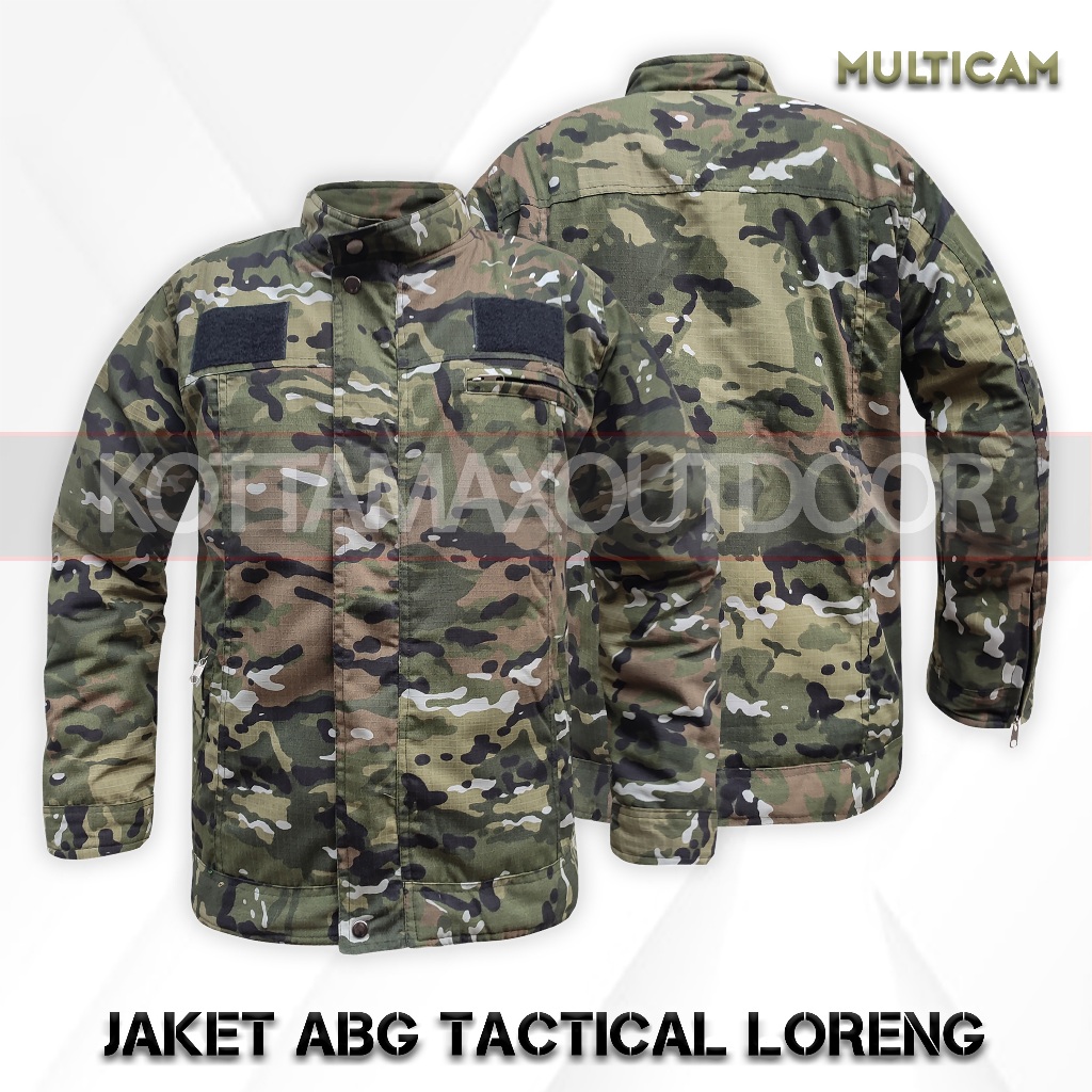 JAKET TACTICAL MULTICAM - JAKET PRESSBODY ARMY MULTICAM - JAKET ABG TAKTIKAL OUDTDOOR LORENG MULTICA