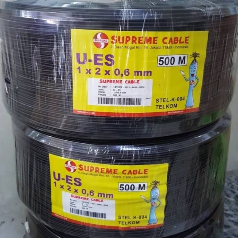 BEST SELLER {PROMO} KABEL TELEPON TELKOM SUPREME HITAM/ KABEL TELPON SUPREME/ KABEL LISTRIK OUTDOOR