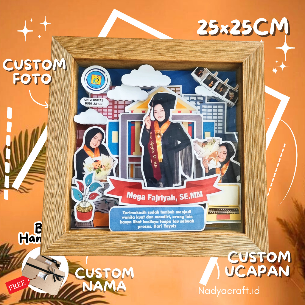 Hadiah Perpisahan Kantor - Hadiah Wisuda  - Hadiah Farewell - Pop Up frame Kekinian - Custom - Hadia