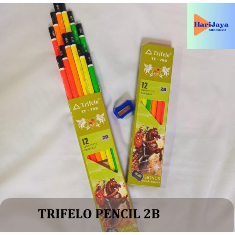 

[HARI JAYA] GRATIS RAUTAN Pensil 2b Trifelo 2b 1 Pack 12 Pcs Trifelo Pencil Trifelo 2b