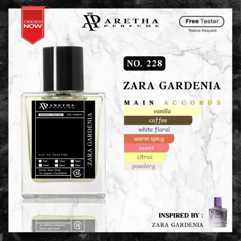 Aretha Perfume - No. 228 Inspired by Zara Gardenia